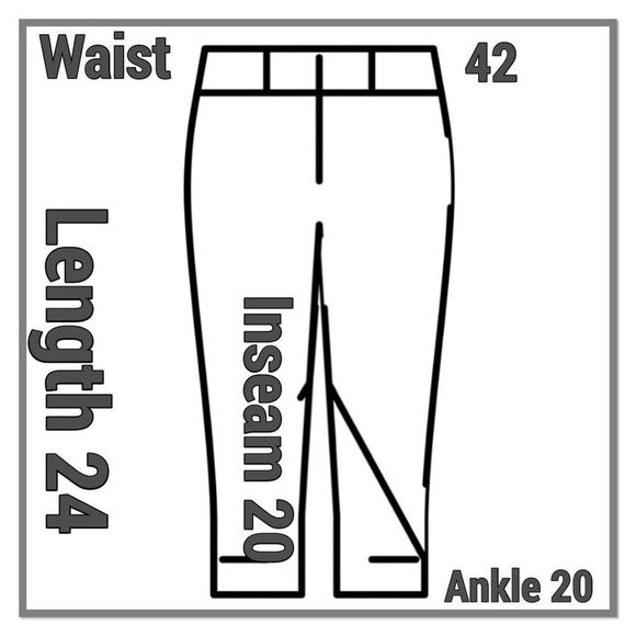 Basic Editions Size 2X White Capris - Picture 6 of 9